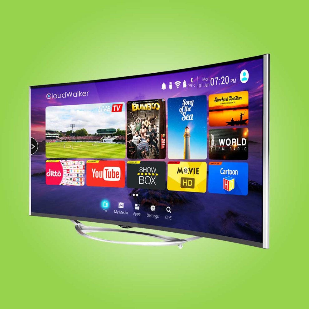 Téléviseur Smart TV incurvé CloudWalker